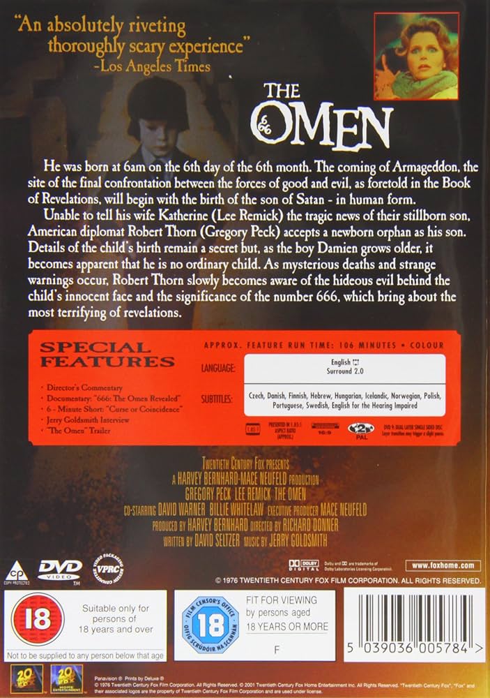 The Omen [DVD] [Import]: Amazon.ca: Movies & TV Shows